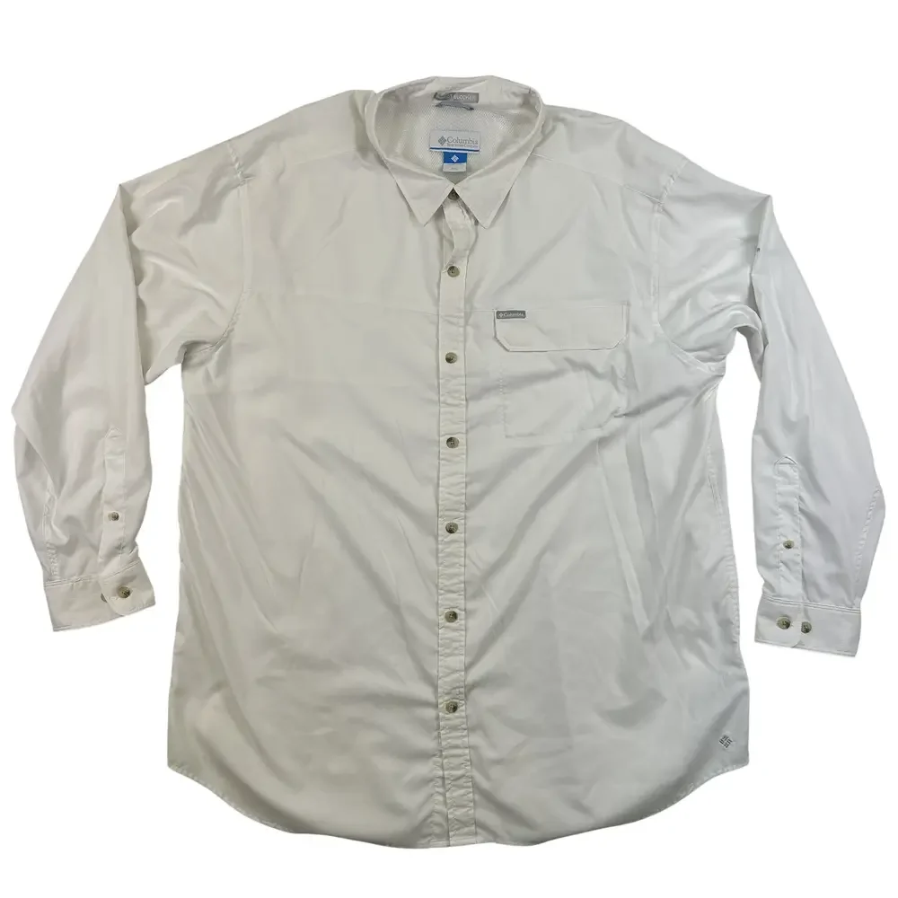 Columbia Shirt Mens 2XL Insect Blocker Fishing Outdoor Long Sleeve Beige
